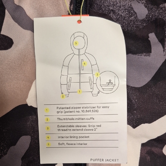 All in Motion Kids Puffer Jacket - Black, Gray, White Camo - Picture 4 of 13